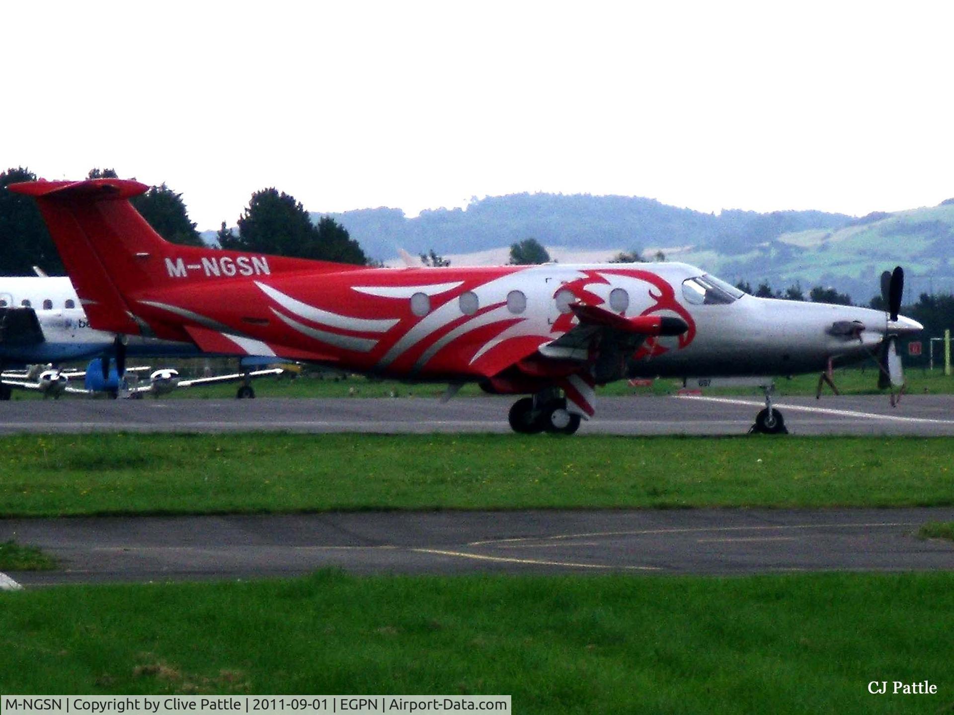 M-NGSN, 2006 Pilatus PC-12/47 C/N 0697, Parked up at Dundee EGPN