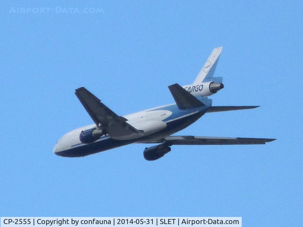 CP-2555, 1974 McDonnell Douglas DC-10-30F C/N 46937, Leaving Santa Cruz SLET