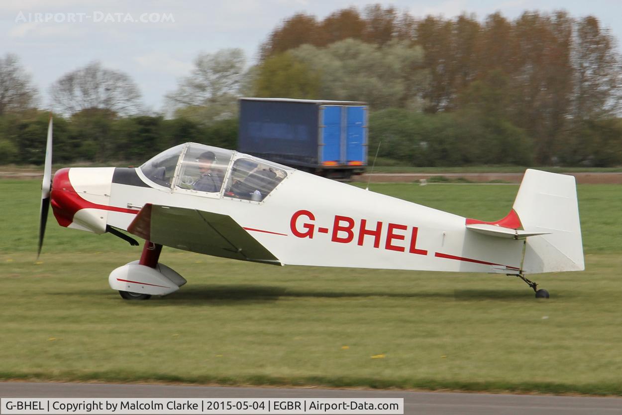 G-BHEL, 1957 SAN Jodel D-117 C/N 735, SAN Jodel D-117 at The Real Aeroplane Club's Auster Fly-In, Breighton Airfield, May 4th 2015.