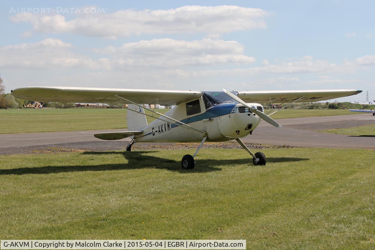 G-AKVM, 1947 Cessna 120 C/N 13431, Cessna 120 at The Real Aeroplane Club's Auster Fly-In, Breighton Airfield, May 4th 2015.