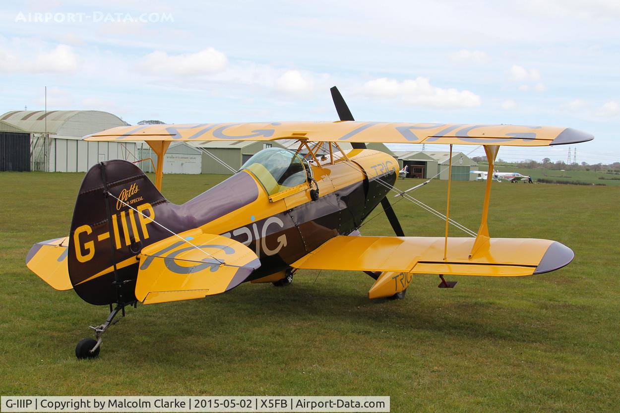 G-IIIP, 1984 Pitts S-1D Special C/N PFA 009-10195, Pitts S-1D Special G-IIIP of the Trig Aerobatic Team on a stopover for fuel at Fishburn Airfield, May 2nd 2015.