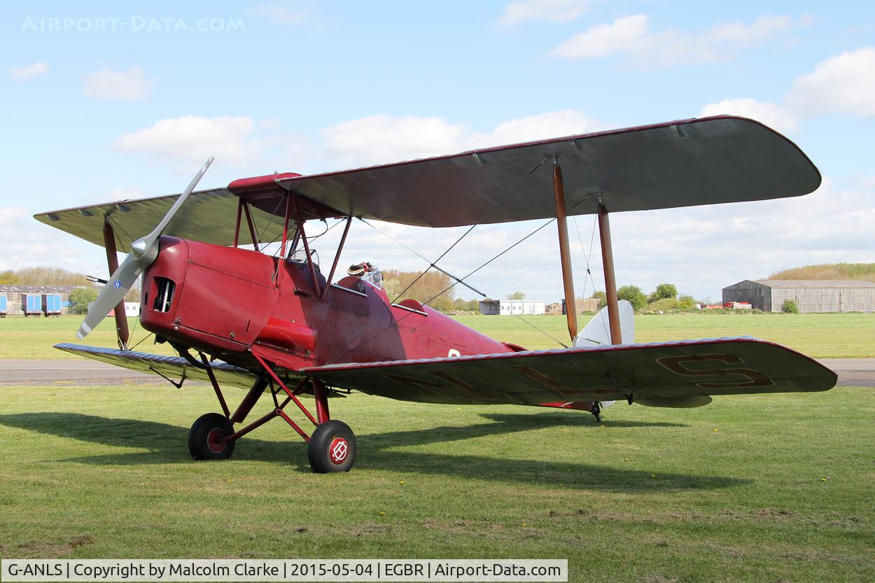 G-ANLS, 1944 De Havilland DH-82A Tiger Moth II C/N 85862, De Havilland DH-82A Tiger Moth II at The Real Aeroplane Club's Auster Fly-In, Breighton Airfield, May 4th 2015.