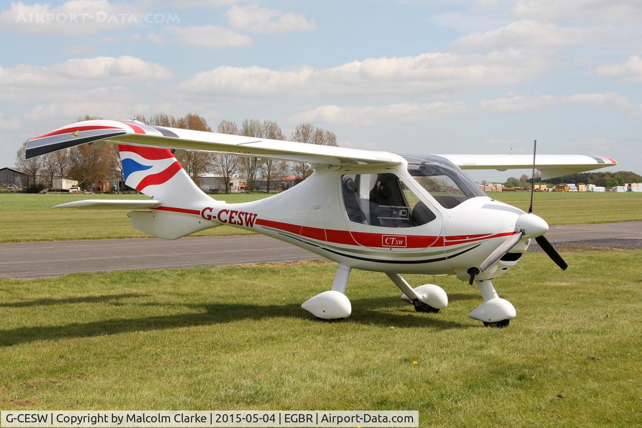 G-CESW, 2007 Flight Design CTSW C/N 8296, Flight Design CTSW at The Real Aeroplane Club's Auster Fly-In, Breighton Airfield, May 4th 2015.