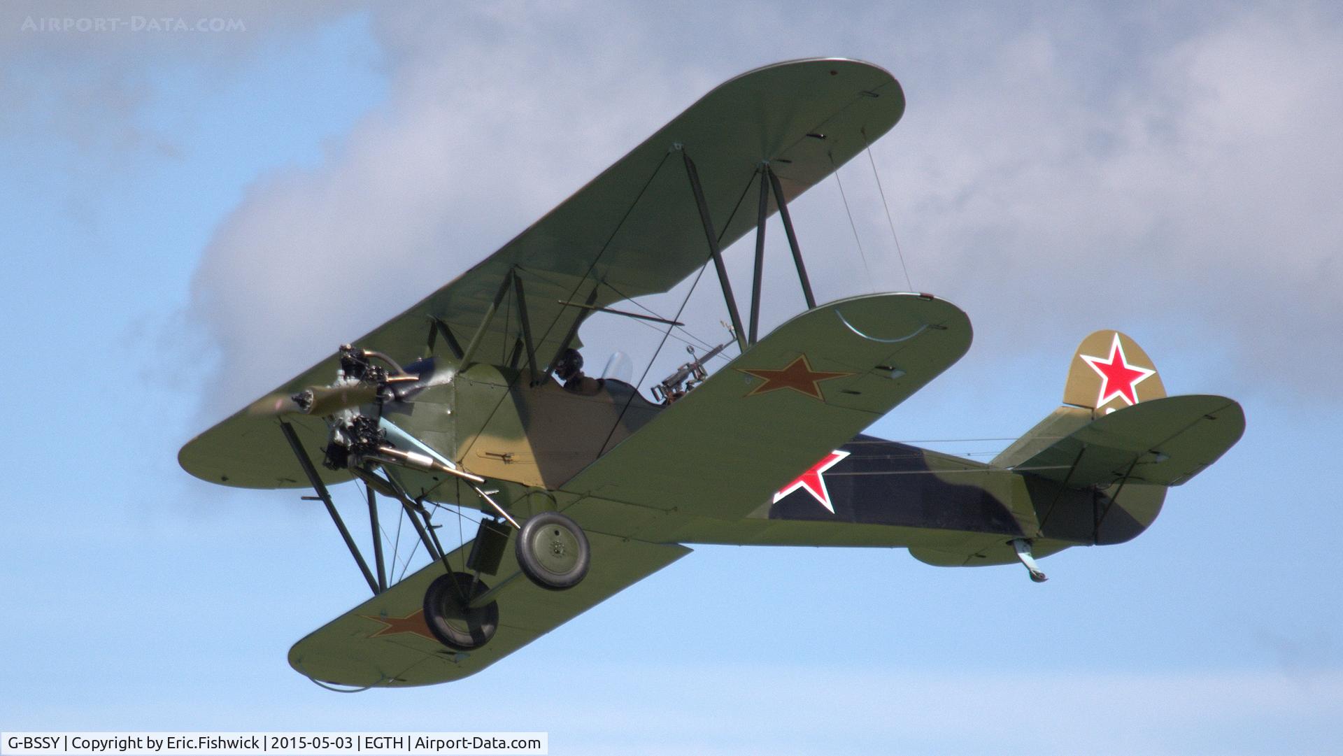 G-BSSY, 1944 Polikarpov Po-2 C/N 0094, 44. G-BSSY in display mode at the Shuttleworth VE Day Commemorative Airshow, May 2015