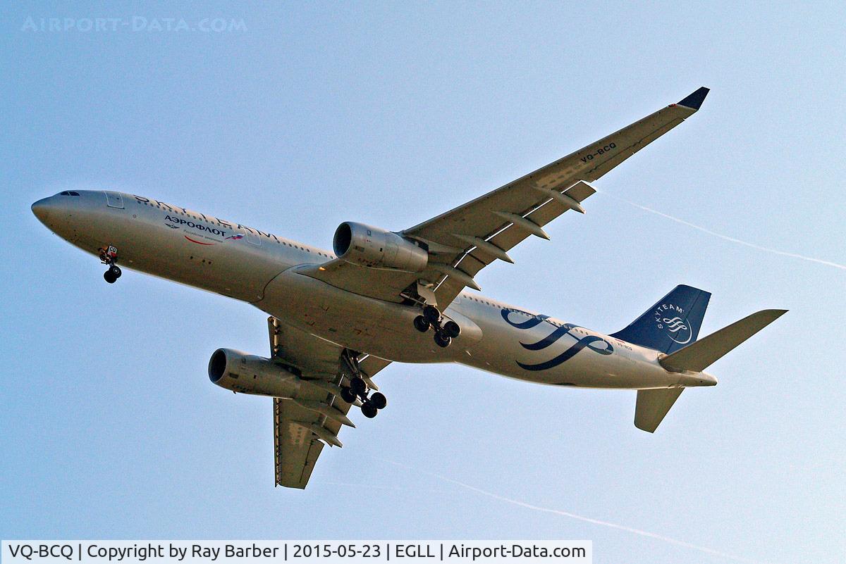VQ-BCQ, 2009 Airbus A330-343E C/N 1058, Airbus A330-343X [1058] (Aeroflot Russian Airlines) Home~G 16/05/2015
