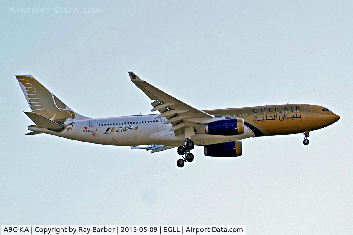A9C-KA, 1999 Airbus A330-243 C/N 276, Airbus A330-243 [276] (Gulf Air) Home~G 09/05/2015. On approach 27L. 2015 titles