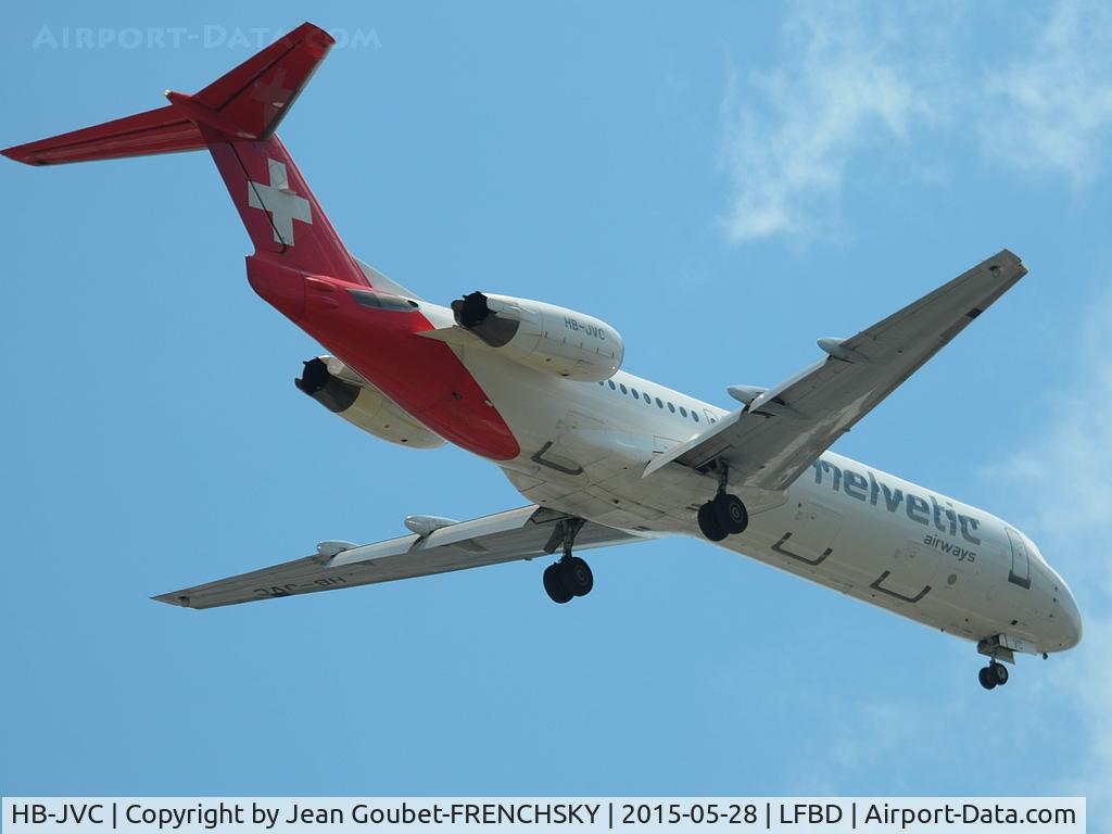 HB-JVC, 1994 Fokker 100 (F-28-0100) C/N 11501, OAW74 from Zurich landing 23