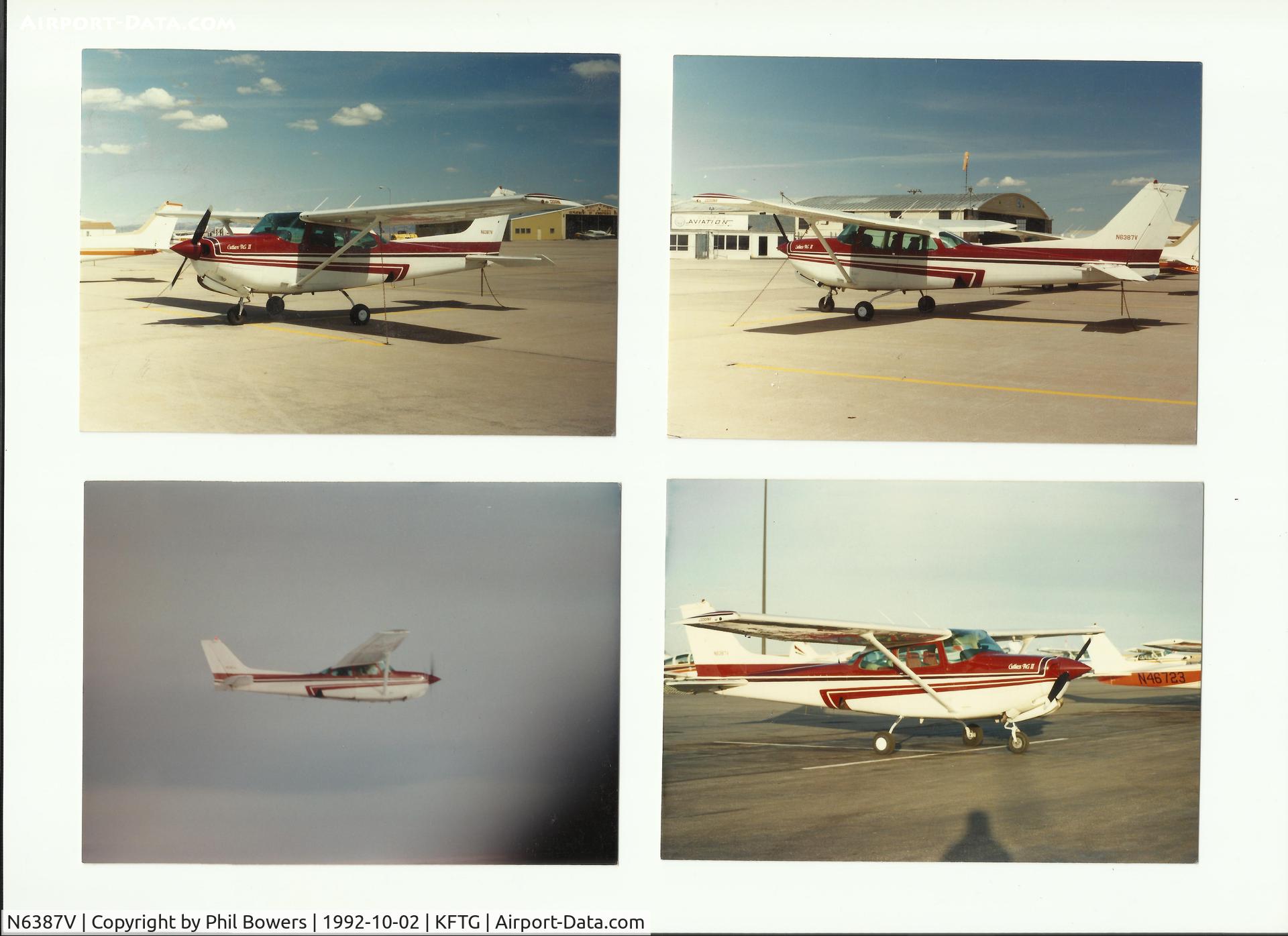 N6387V, 1980 Cessna 172RG Cutlass RG C/N 172RG0650, How good ol' N6387V used to look in 1992-94 when I flew her some 175hrs in Denver, CO. Montana, and to Oshkosh once. Nice 140kt flying airplane!! I prefer the old paint scheme although the new is nice also.. (c: