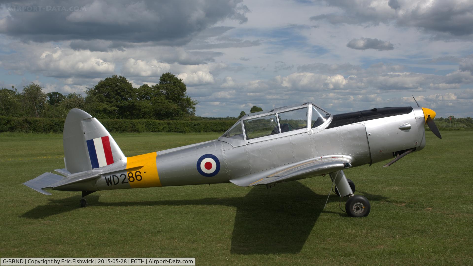 G-BBND, 1950 De Havilland DHC-1 Chipmunk T.10 C/N C1/0225, 2. G-BBND (WD286) visiting Old Warden (Shuttleworth) Aerodrome.