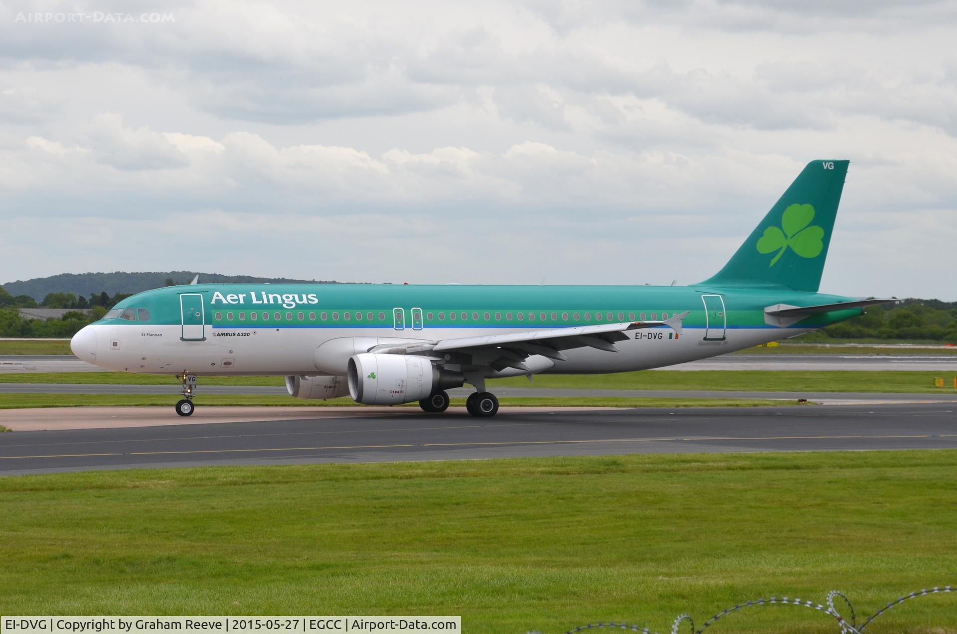 EI-DVG, 2007 Airbus A320-214 C/N 3318, Just landed at Manchester.