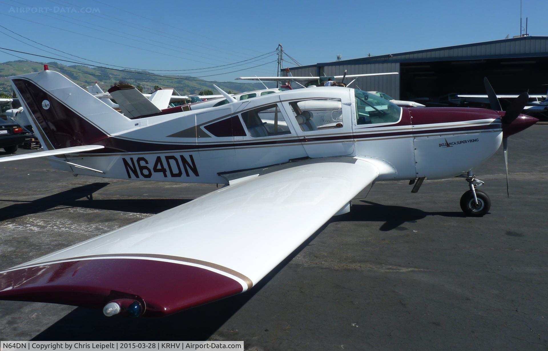 N64DN, 1973 Bellanca 17-31ATC Super Viking C/N 73-31064, A 1973 Bellanca Viking parked at Squadron 2 either for maintenance or its tie down is somewhere near their hangar.