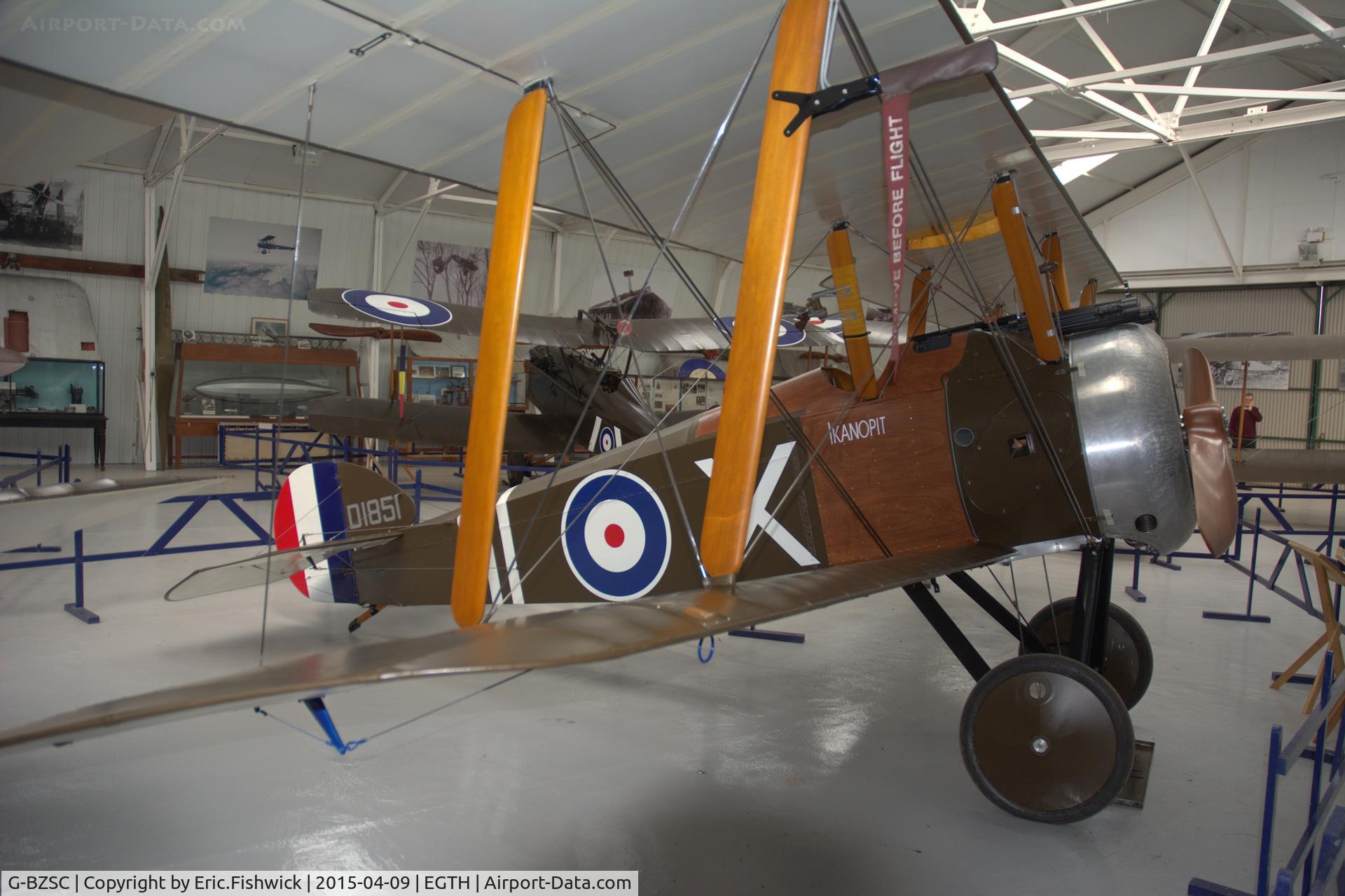 G-BZSC, 2001 Sopwith F.1 Camel Replica C/N NAW-3, 2. G-BZSC (D1851) This is the Shuttleworth Collection's Sopwith F.1 Camel.