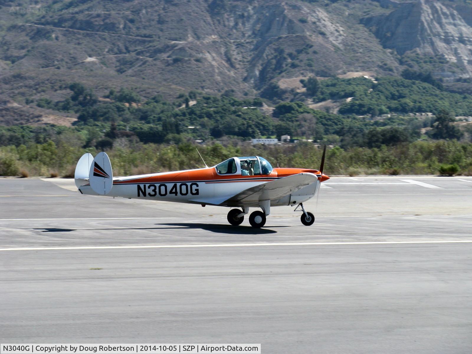 N3040G, 1961 Forney F-1A Aircoupe C/N 5740, 1961 Forney F-1A AIRCOUPE, Continental C-200 100 Hp upgrade by STC replacing original C-90, landing roll Rwy 22