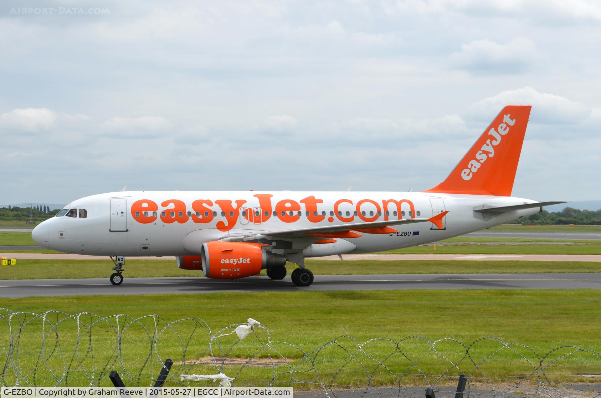 G-EZBO, 2007 Airbus A319-111 C/N 3082, Just landed at Manchester.