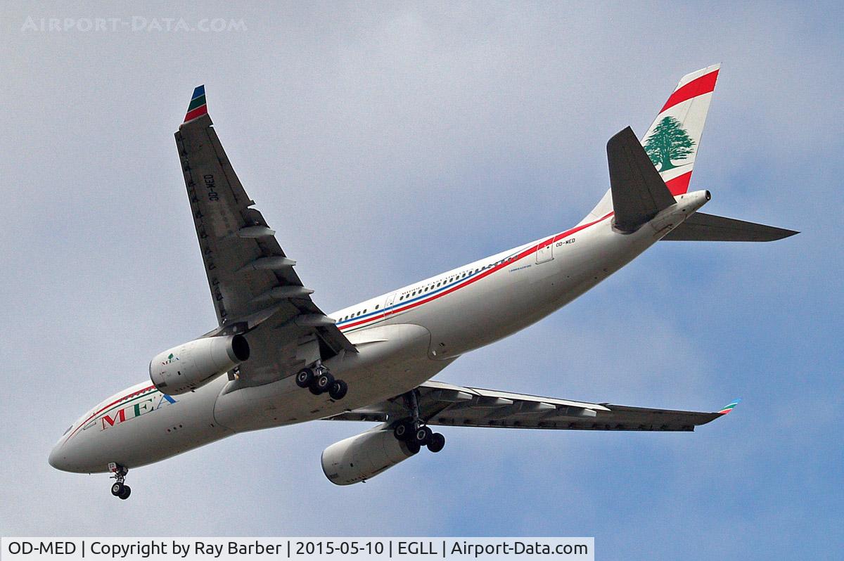 OD-MED, 2008 Airbus A330-243 C/N 926, Airbus A330-243 [926] (Middle East Airlines) Home~G 10/05/2015. On approach 27R.