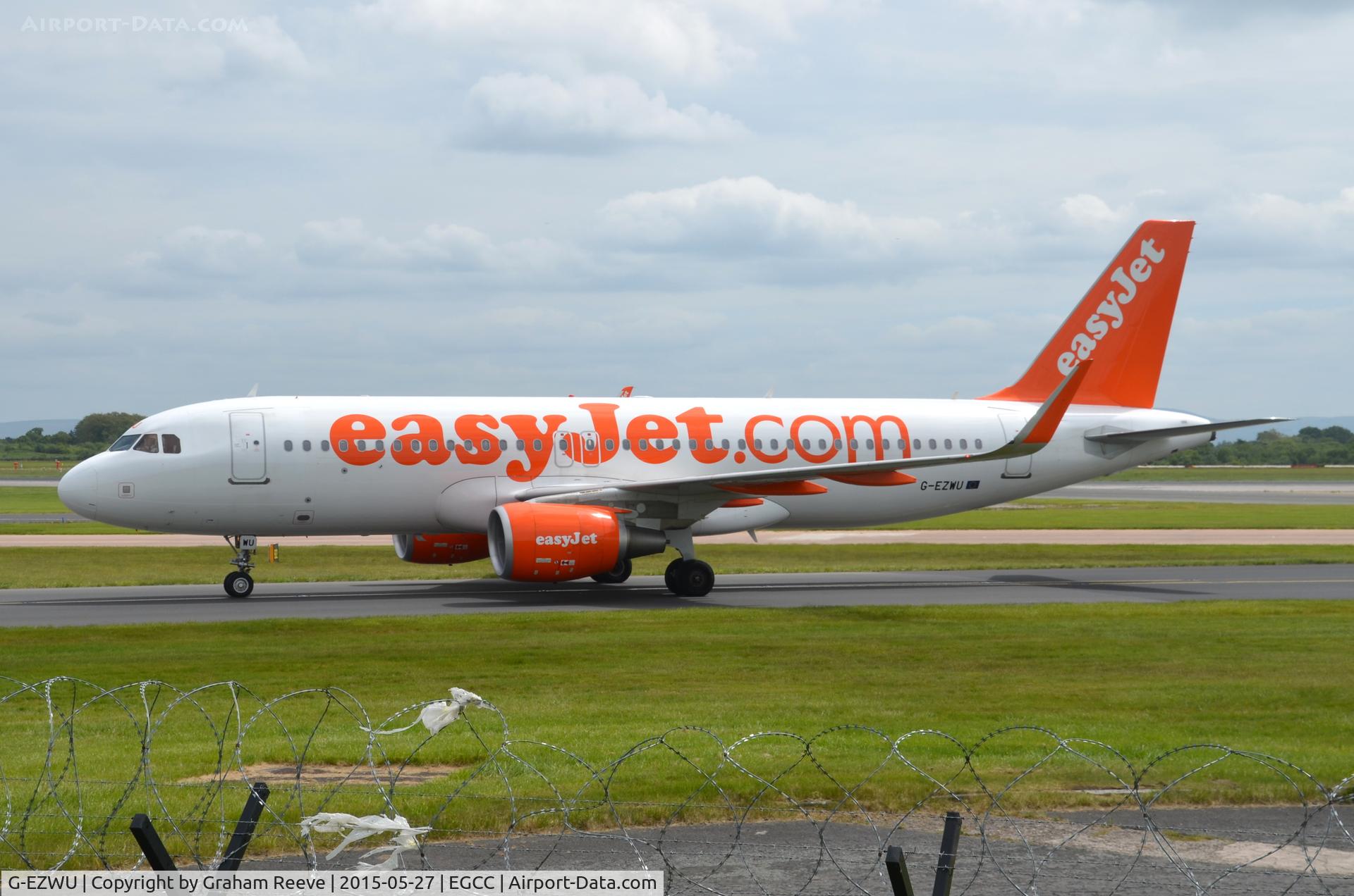 G-EZWU, 2014 Airbus A320-214 C/N 6095, Just landed at Manchester.