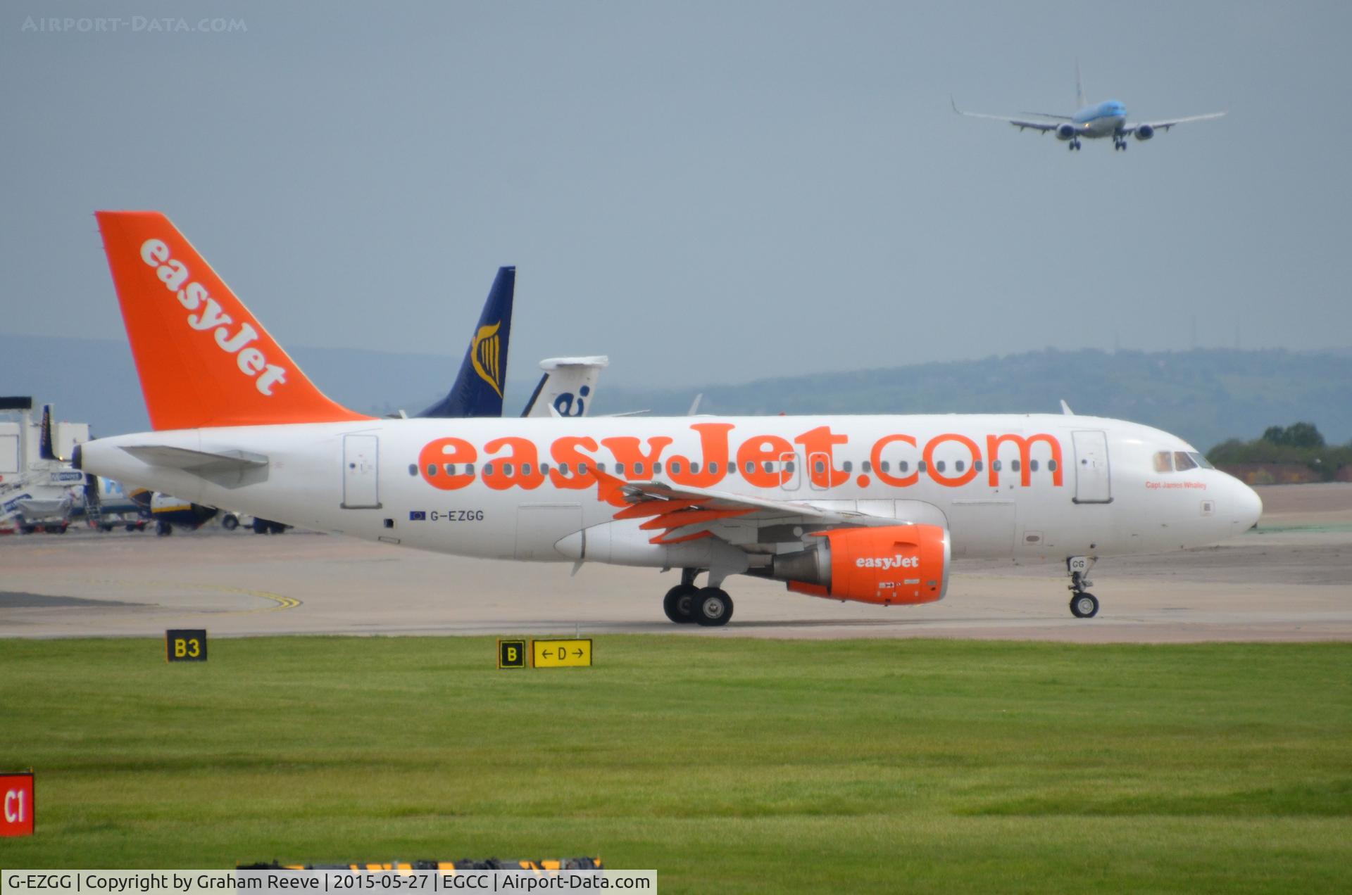 G-EZGG, 2011 Airbus A319-111 C/N 4640, Departing from Manchester.