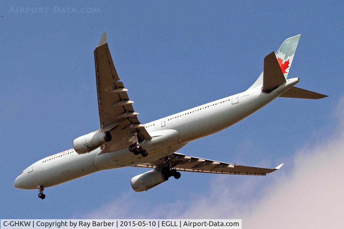 C-GHKW, 2001 Airbus A330-343 C/N 0408, Airbus A330-343X [408] (Air Canada) Home~G 10/05/2015. On approach 27R.
