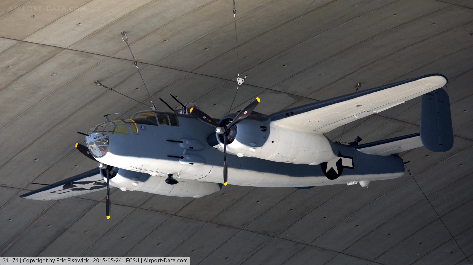 31171, 1944 North American B-25J Mitchell C/N 108-37246, 31171 in the American Air Museum at The IWM VE Day Anniversary Air Show, May 2015.