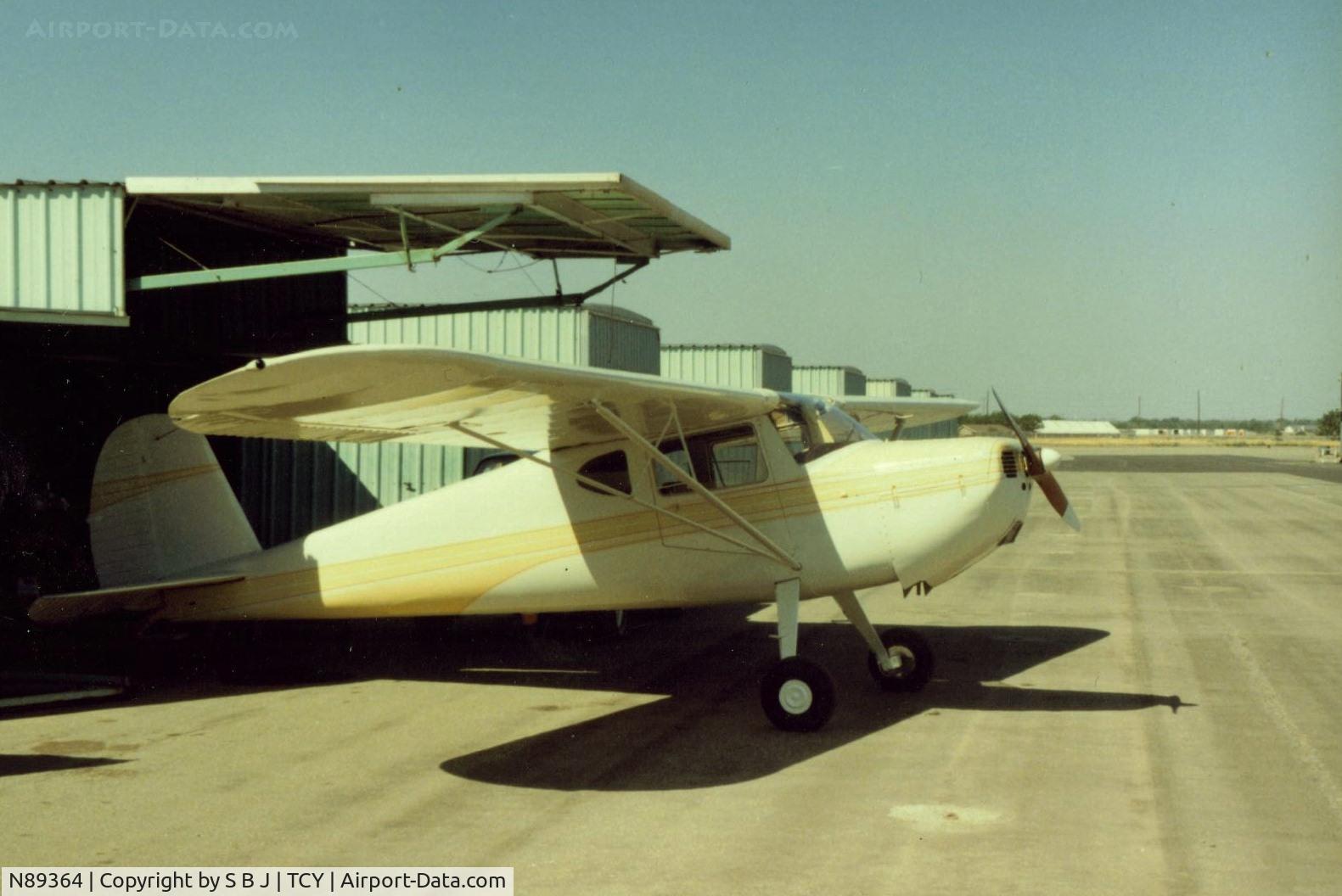 N89364, 1946 Cessna 140 C/N 8396, 364 being put back in the barn at the Tracy airport. The C140 was (still is) a sweet flying plane.