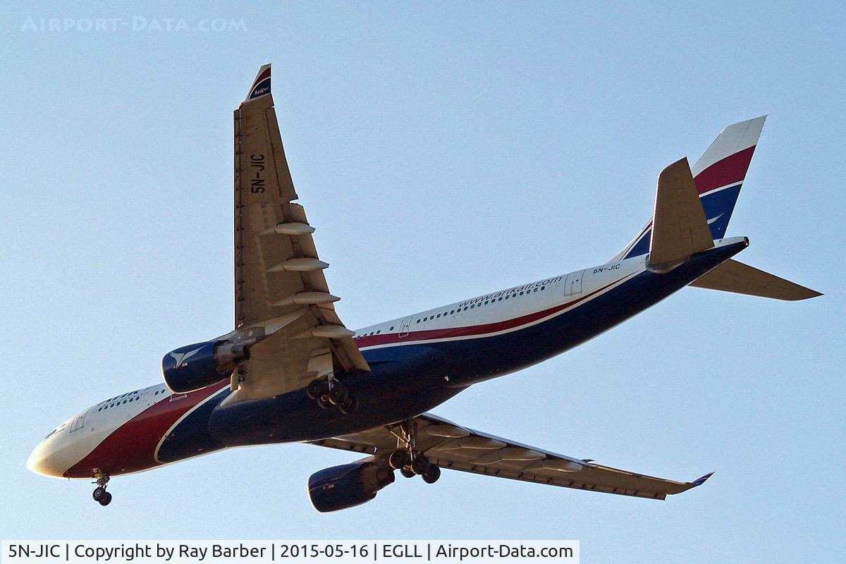5N-JIC, 2008 Airbus A330-223 C/N 891, Airbus A330-223 [891] (Arik Air) Home~G 16/05/2015. On approach 27R.
