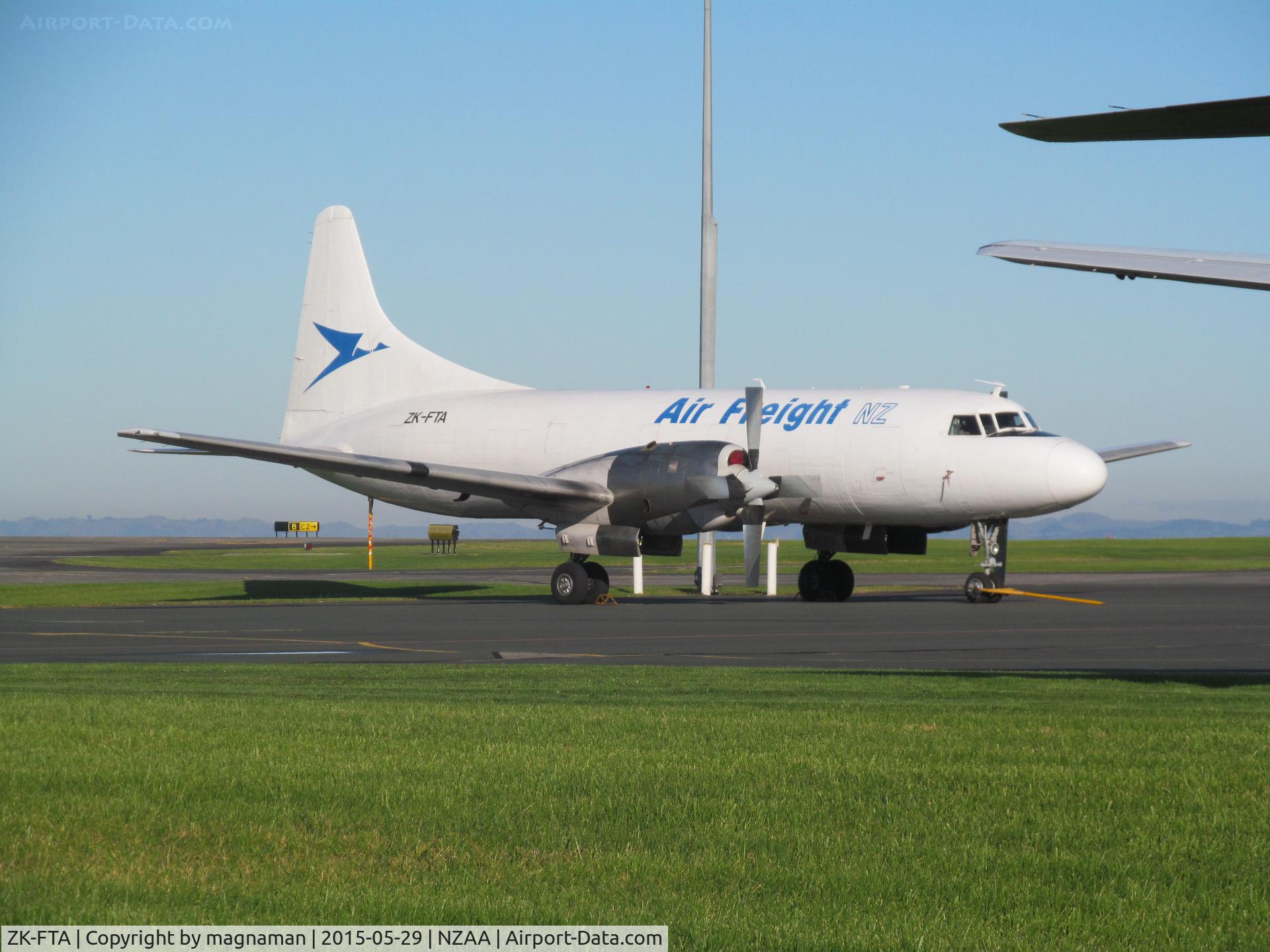 ZK-FTA, Convair 580(F) C/N 168, on home apron - akl