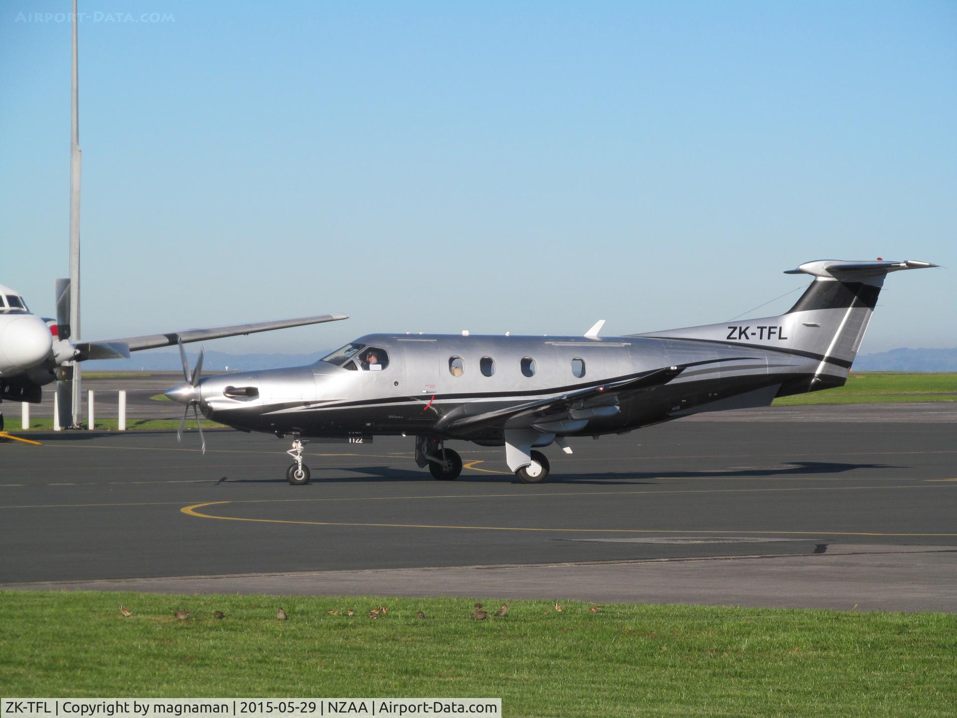 ZK-TFL, 2009 Pilatus PC-12/47E C/N 1122, On convair apron