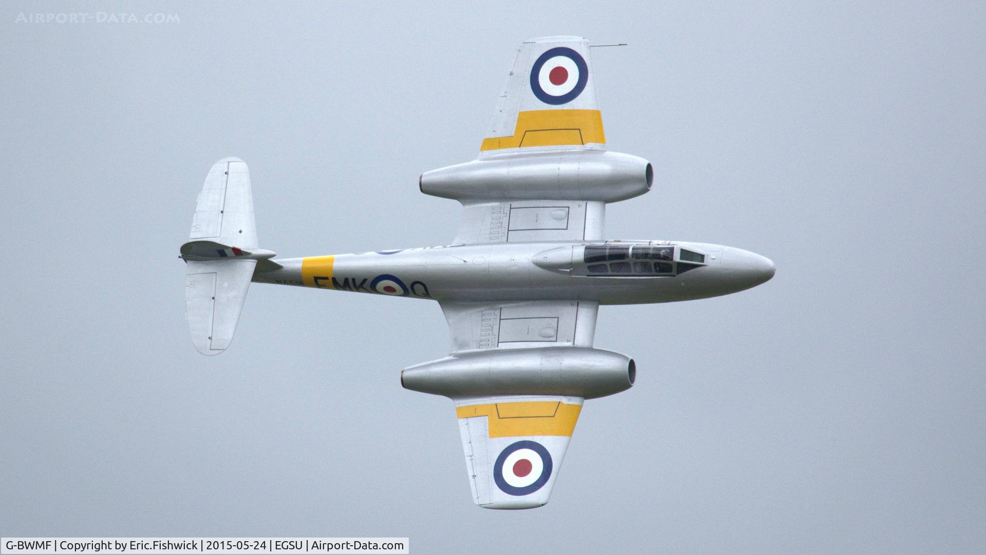 G-BWMF, 1949 Gloster Meteor T.7 C/N G5/356460, 42. G-BWMF - superb display at The IWM VE Day Anniversary Air Show, May 2015.