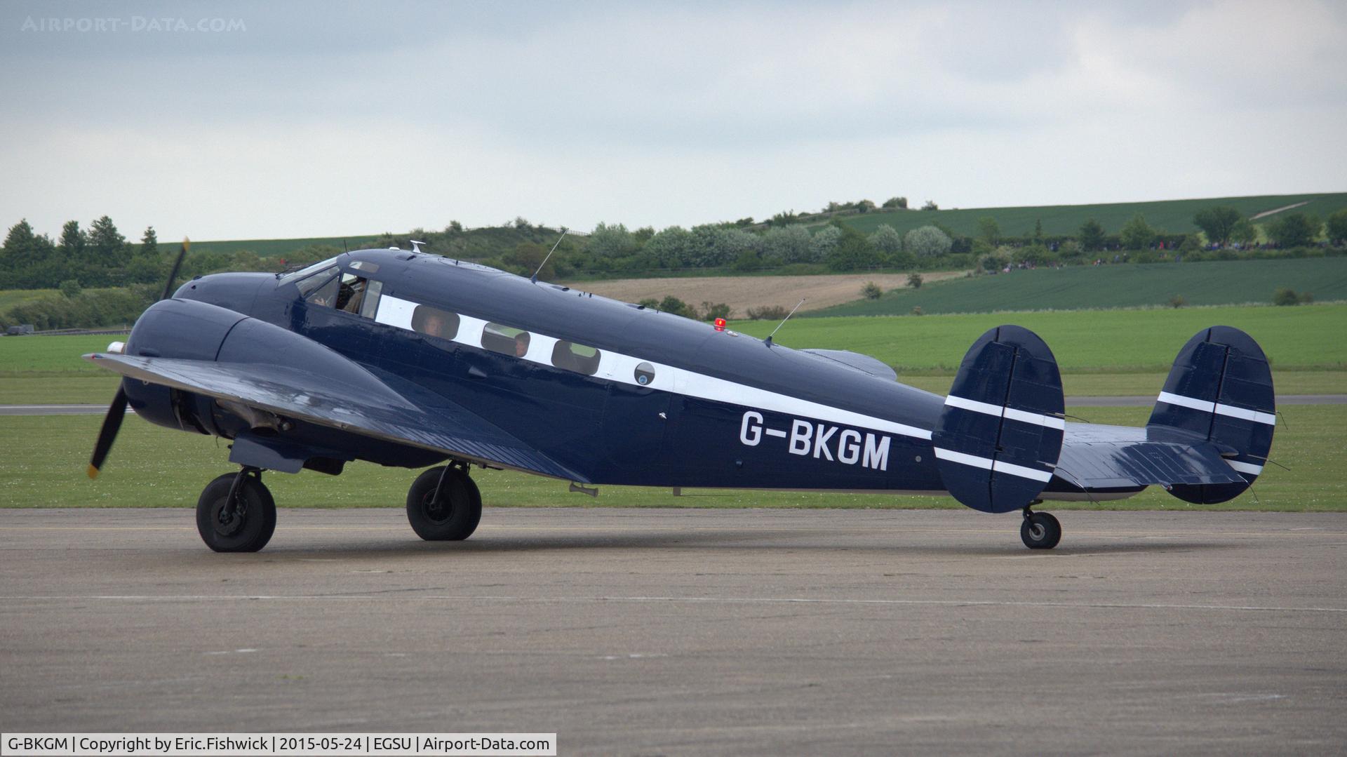 G-BKGM, 1952 Beech Mk.3NM Expeditor C/N A-853/CA-203, 1. G-BKGM making a welcome appearance at The IWM VE Day Anniversary Air Show, May 2015.
