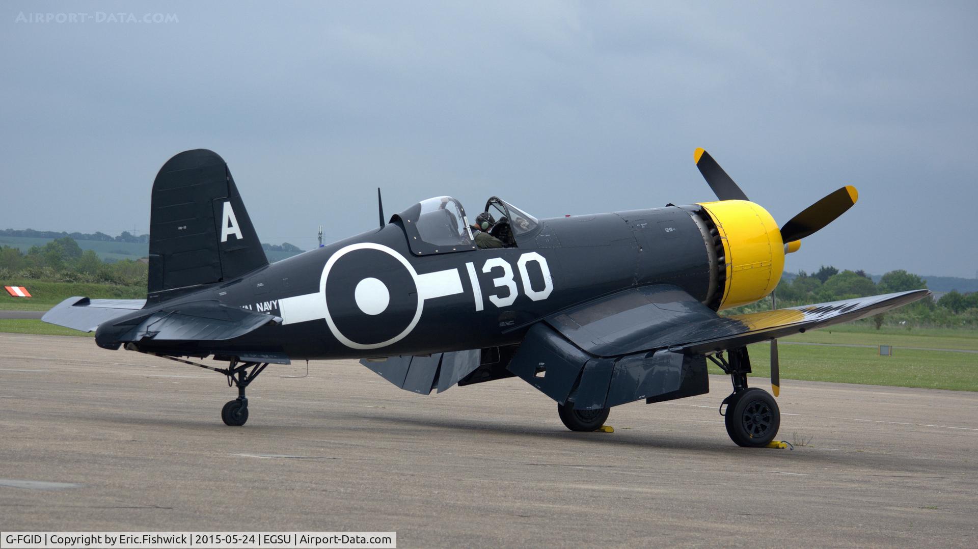 G-FGID, 1945 Goodyear FG-1D Corsair C/N 3111, 2. G-FGID at The IWM VE Day Anniversary Air Show, May 2015.