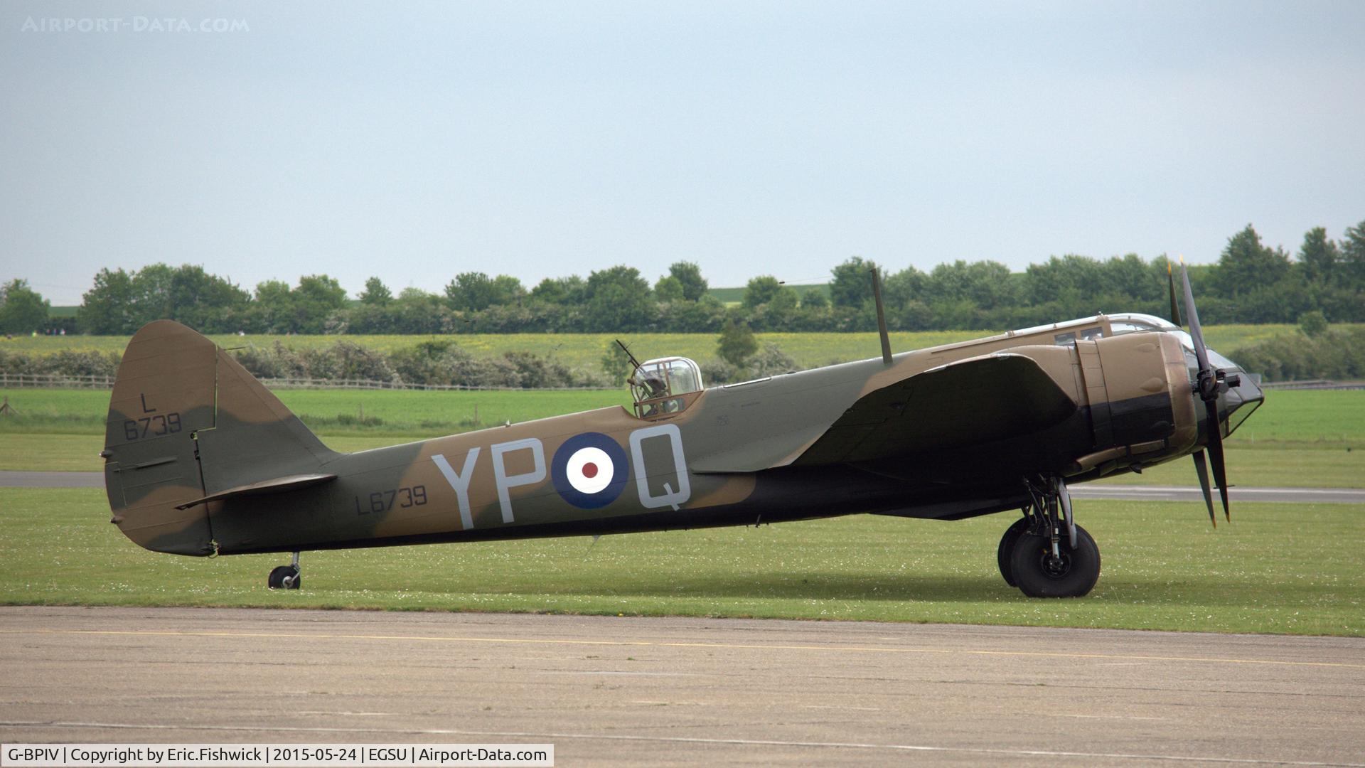 G-BPIV, 1943 Bristol 149 Bolingbroke Mk.IVT C/N 10201, 2. G-BPIV (L6739) preparing to join the display at The IWM VE Day Anniversary Air Show, May 2015.