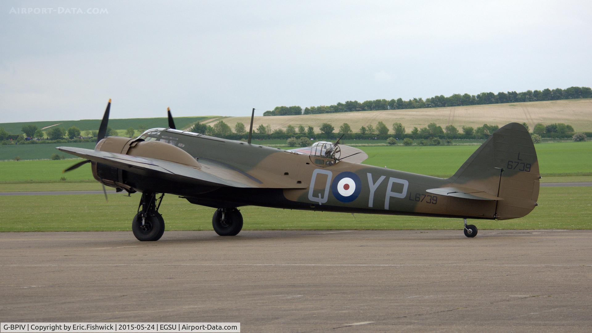 G-BPIV, 1943 Bristol 149 Bolingbroke Mk.IVT C/N 10201, 1. G-BPIV (L6739) preparing to join the display at The IWM VE Day Anniversary Air Show, May 2015.