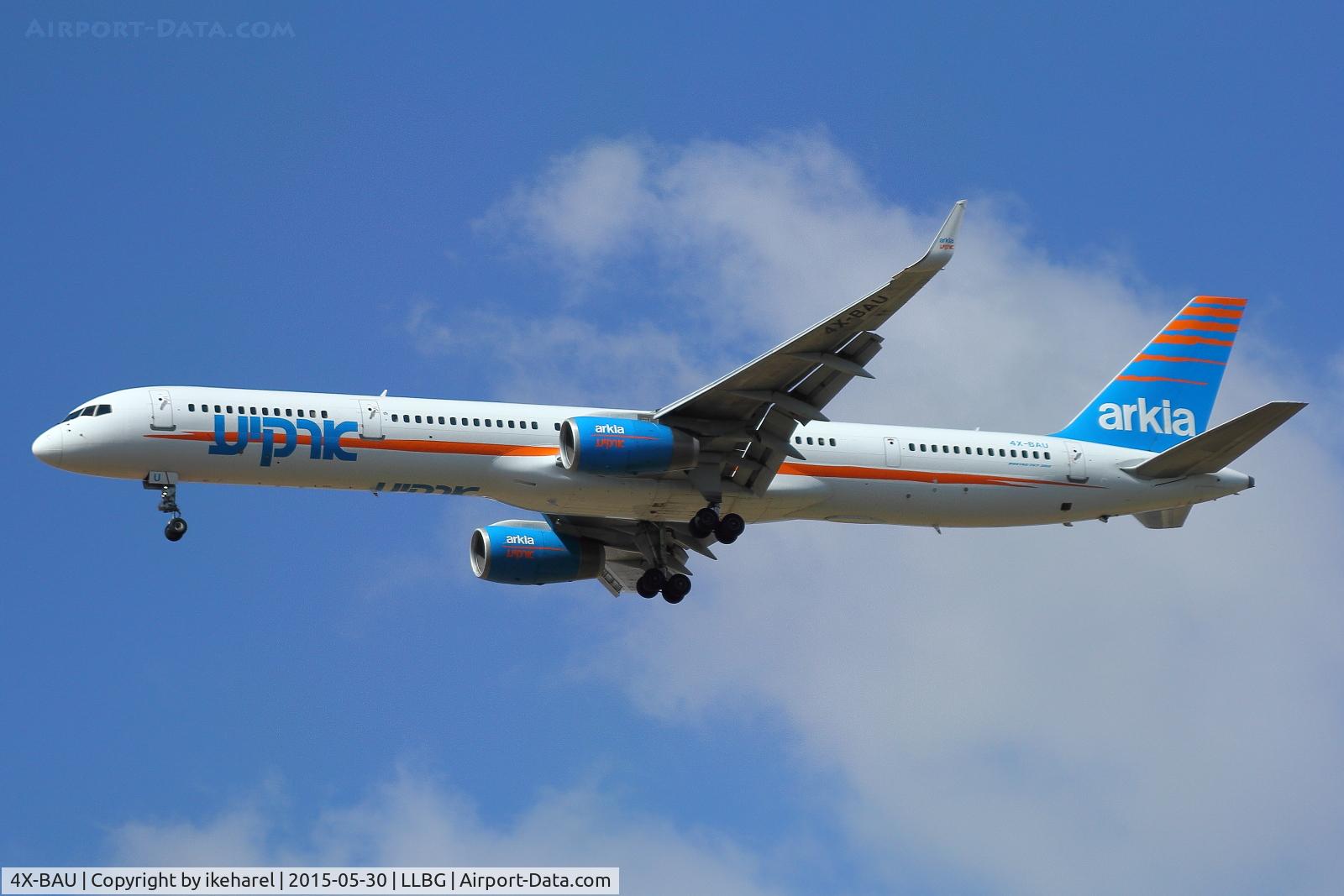 4X-BAU, 1999 Boeing 757-3E7 C/N 30178, Landing on runway 30, fly in from Eilat, Israel,.