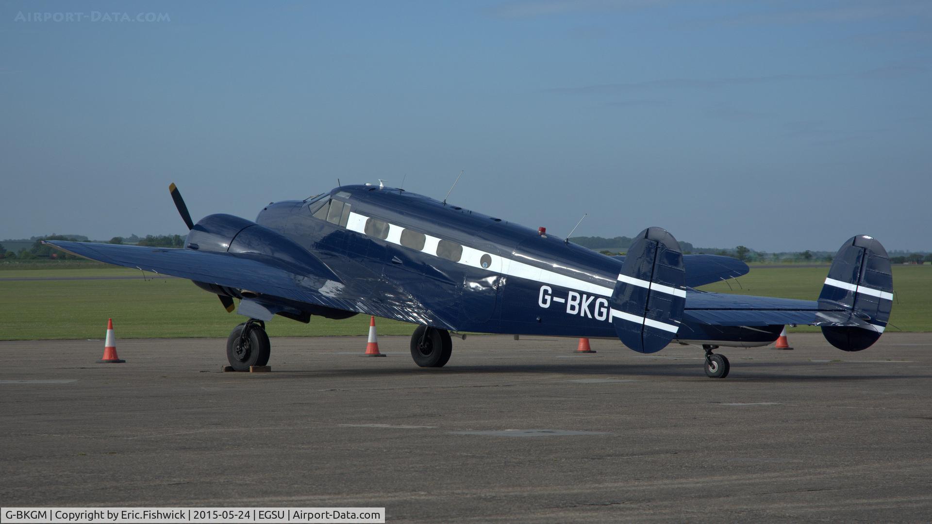 G-BKGM, 1952 Beech Mk.3NM Expeditor C/N A-853/CA-203, 4.G-BKGM - immaculate and ready to join the party at The IWM VE Day Anniversary Air Show, May 2015