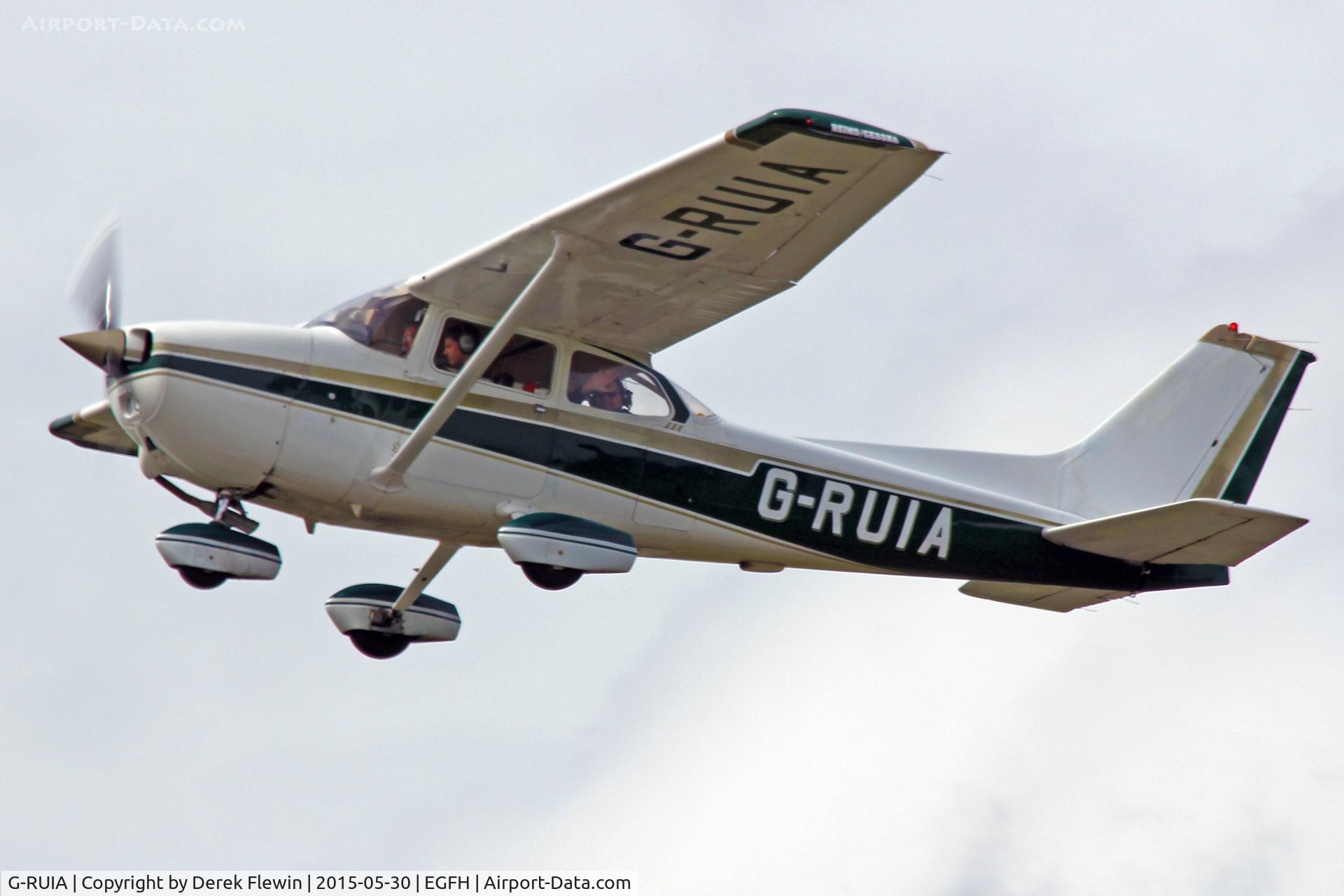 G-RUIA, 1979 Reims F172N Skyhawk C/N 1856, Skyhawk, Cambrian flying club, seen departing runway 22 for a local flight.