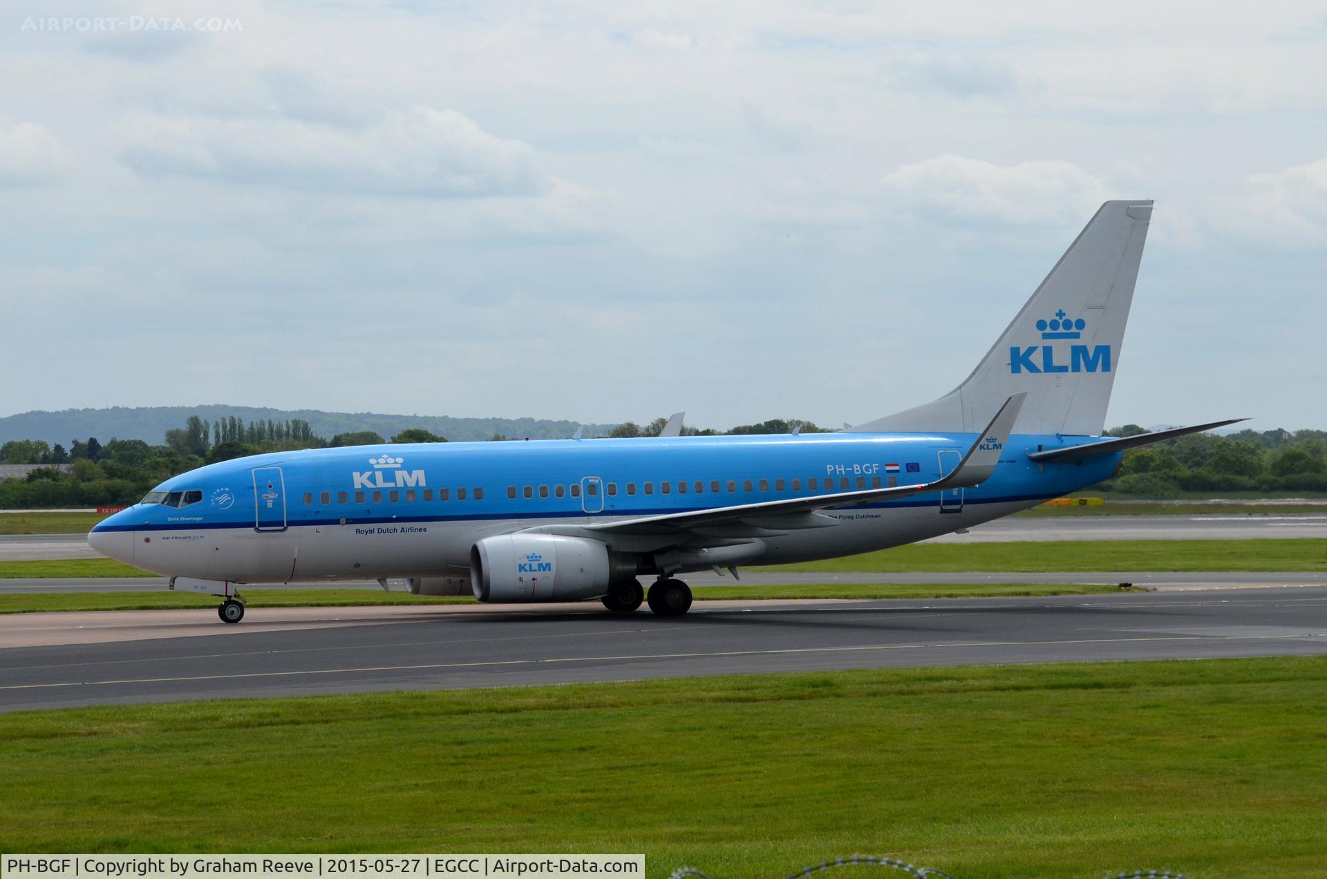 PH-BGF, 2008 Boeing 737-7K2 C/N 30365, Just landed at Manchester.