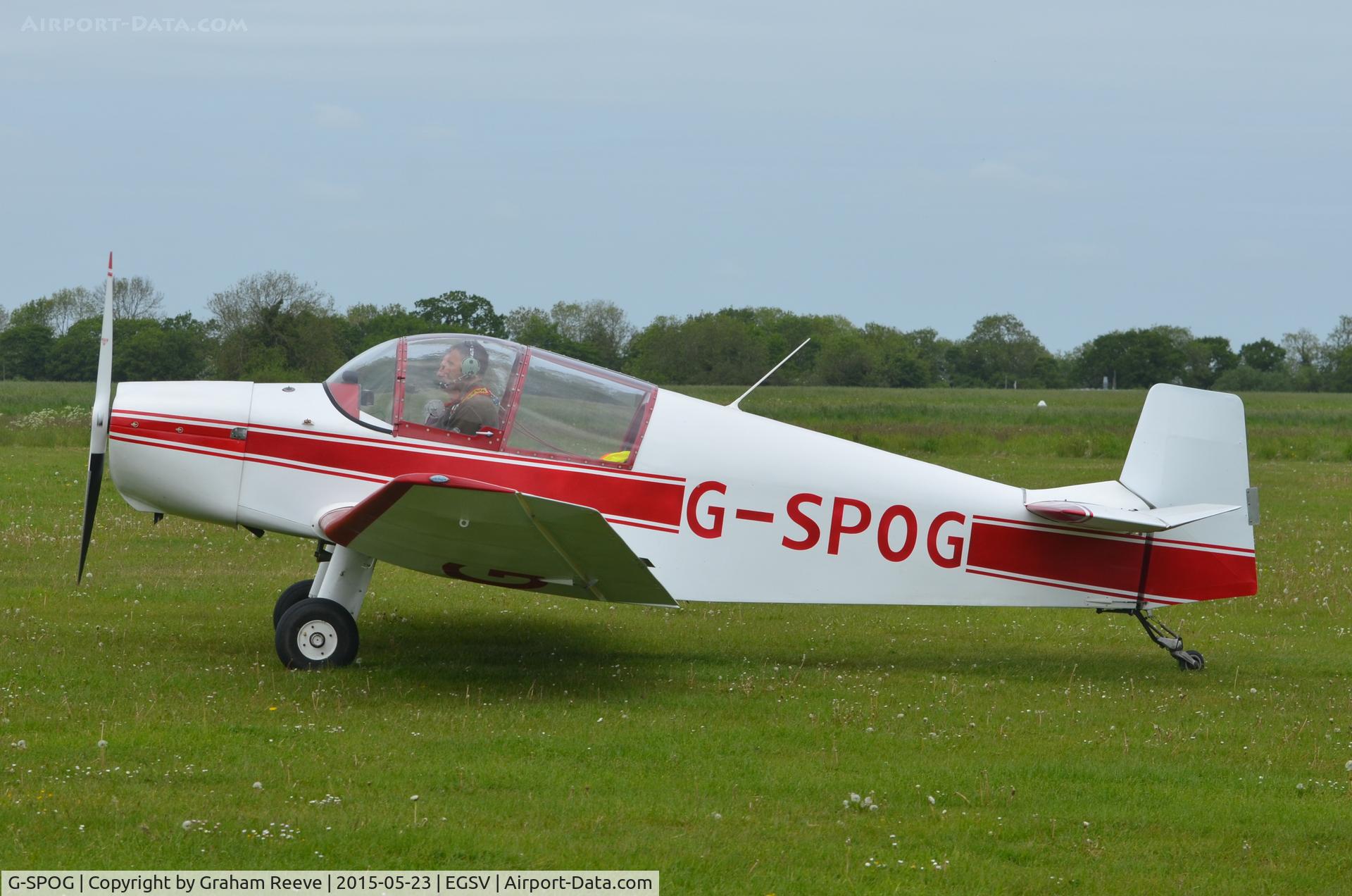 G-SPOG, 1962 SAN Jodel DR-1050 Ambassadeur C/N 155, Just landed.