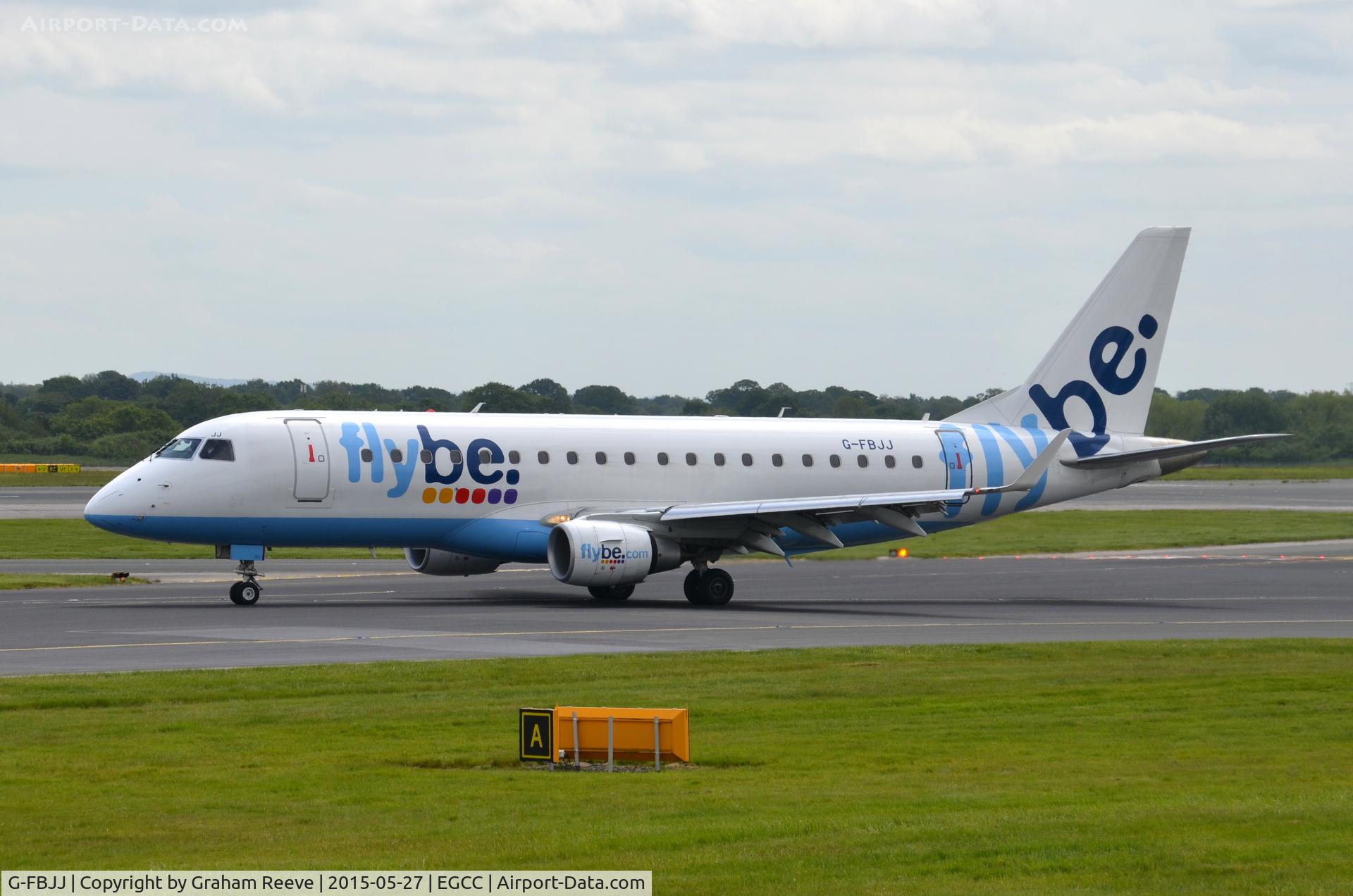 G-FBJJ, 2012 Embraer 175STD (ERJ-170-200) C/N 17000358, Just landed at Manchester.