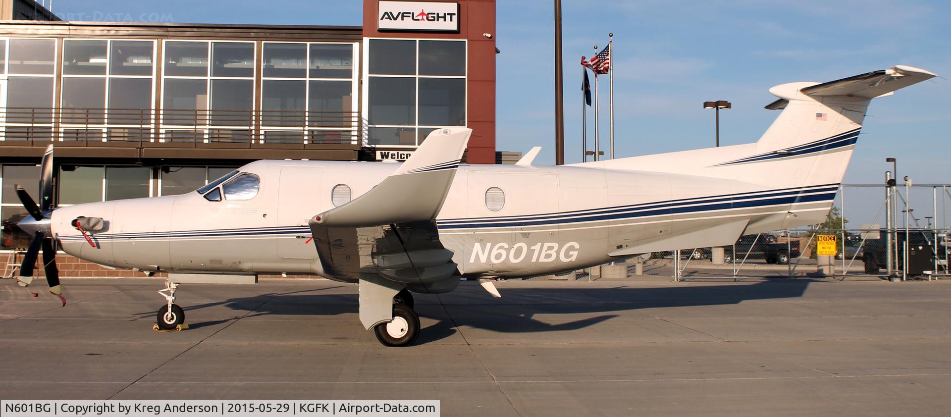 N601BG, 1997 Pilatus PC-12/47 C/N 181, Pilatus PC-12 on the ramp in Grand Forks, ND.