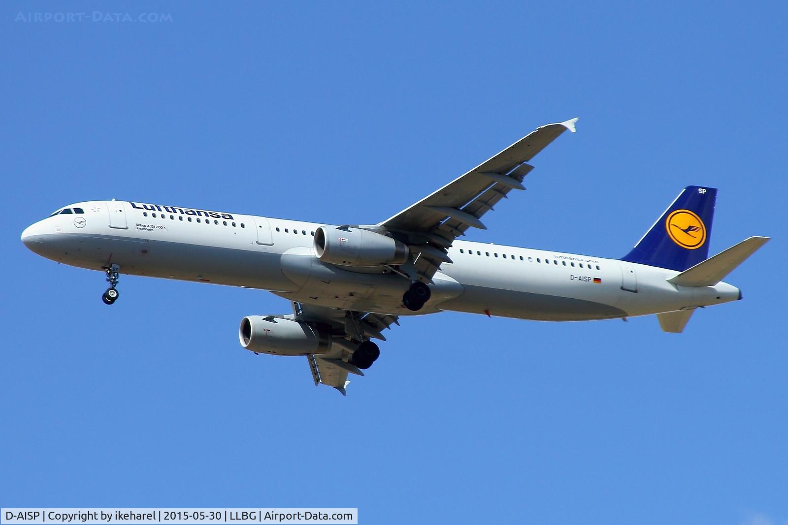 D-AISP, 2009 Airbus A321-231 C/N 3864, Landing on runway 30 from Frankfurt, Germany.