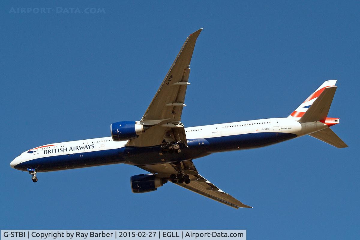 G-STBI, 2013 Boeing 777-336/ER C/N 43702, Boeing 777-336ER [43702] (British Airways) Home~G 27/02/2015. On approach 27R