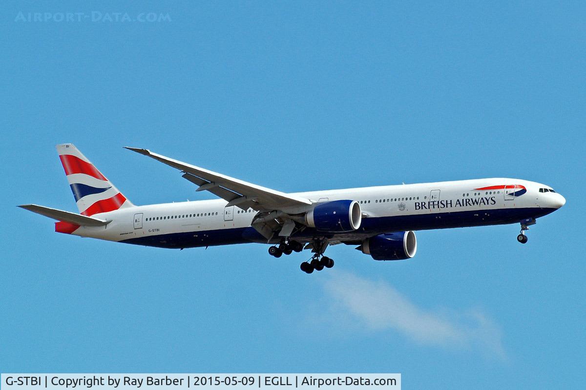 G-STBI, 2013 Boeing 777-336/ER C/N 43702, Boeing 777-336ER [43702] (British Airways) Home~G 09/05/2015. On approach 27L.