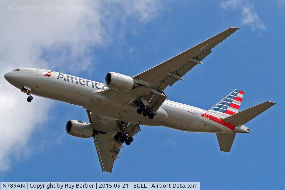 N789AN, 2000 Boeing 777-223 C/N 30252, Boeing 777-223ER [30252] (American Airlines) Home~G 21/05/2015. On approach 27R.