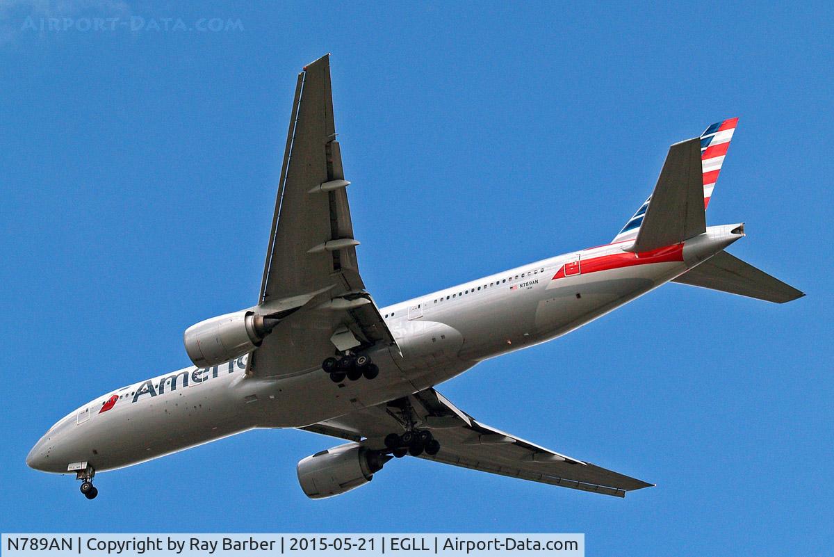 N789AN, 2000 Boeing 777-223 C/N 30252, Boeing 777-223ER [30252] (American Airlines) Home~G 21/05/2015. On approach 27R.