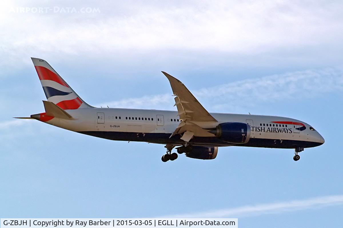 G-ZBJH, 2014 Boeing 787-8 Dreamliner C/N 38615, Boeing 787-8 Dreamliner [38615] (British Airways) Home~G 05/03/2015. On approach 27L.