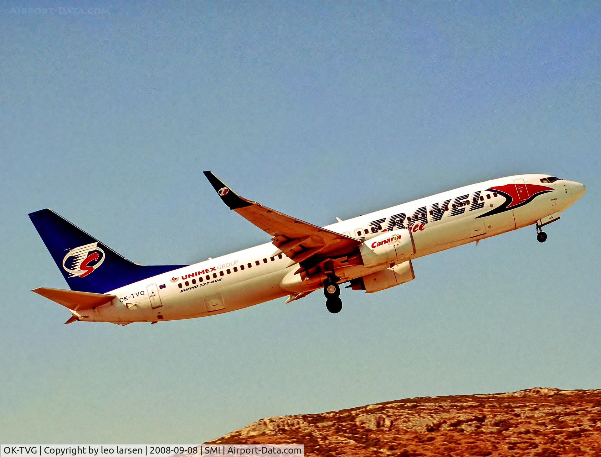 OK-TVG, 2007 Boeing 737-8Q8 C/N 30719, Samos Greece 8.9.08