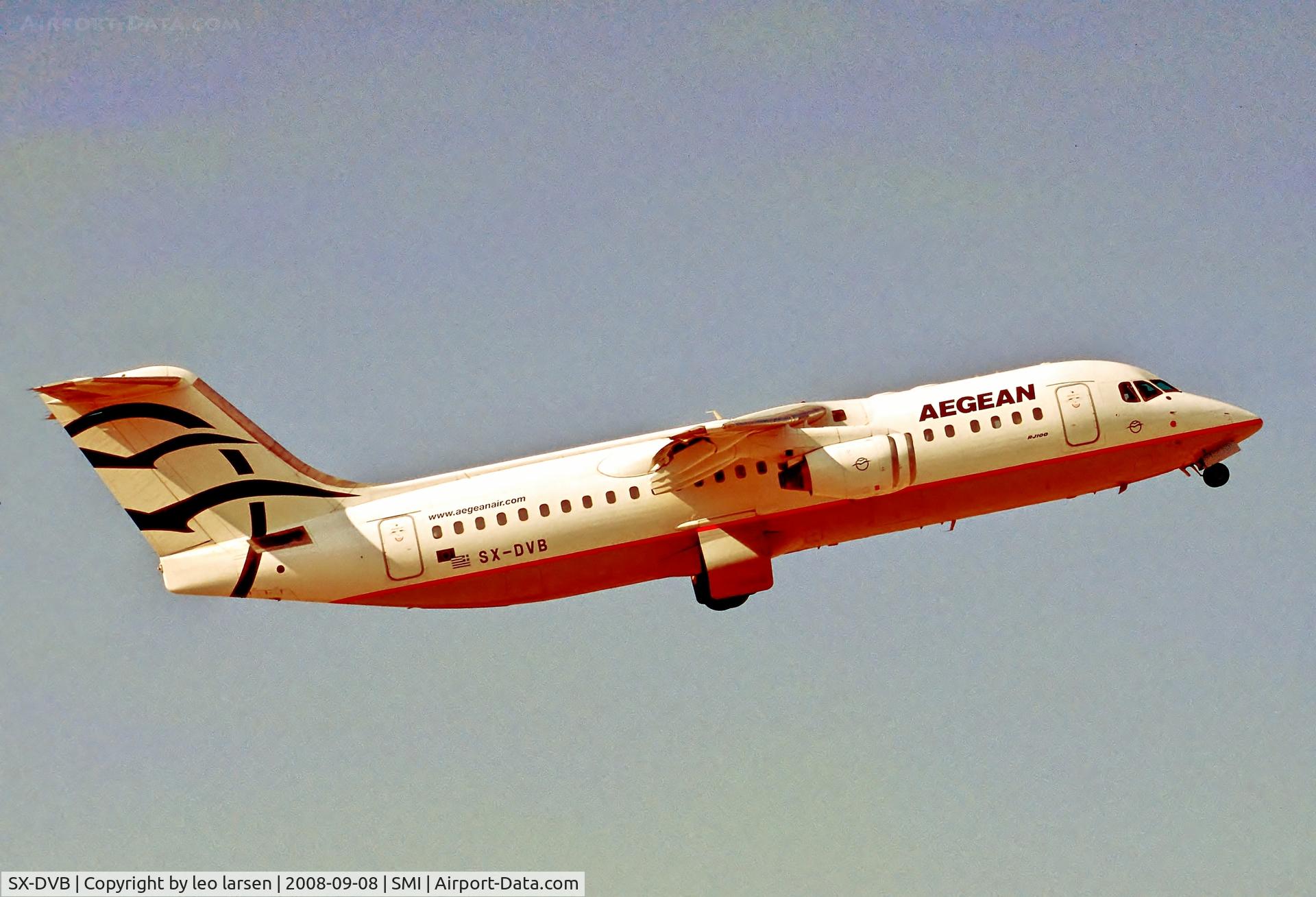 SX-DVB, 1999 British Aerospace Avro 146-RJ100 C/N E3343, Samos Greece 8.9.08