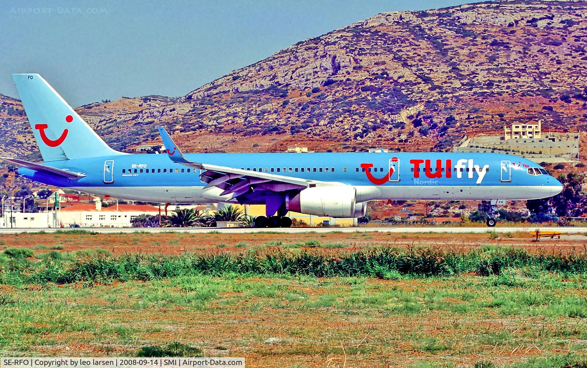 SE-RFO, 1993 Boeing 757-204 C/N 25623, Samos Greece 14.9.08