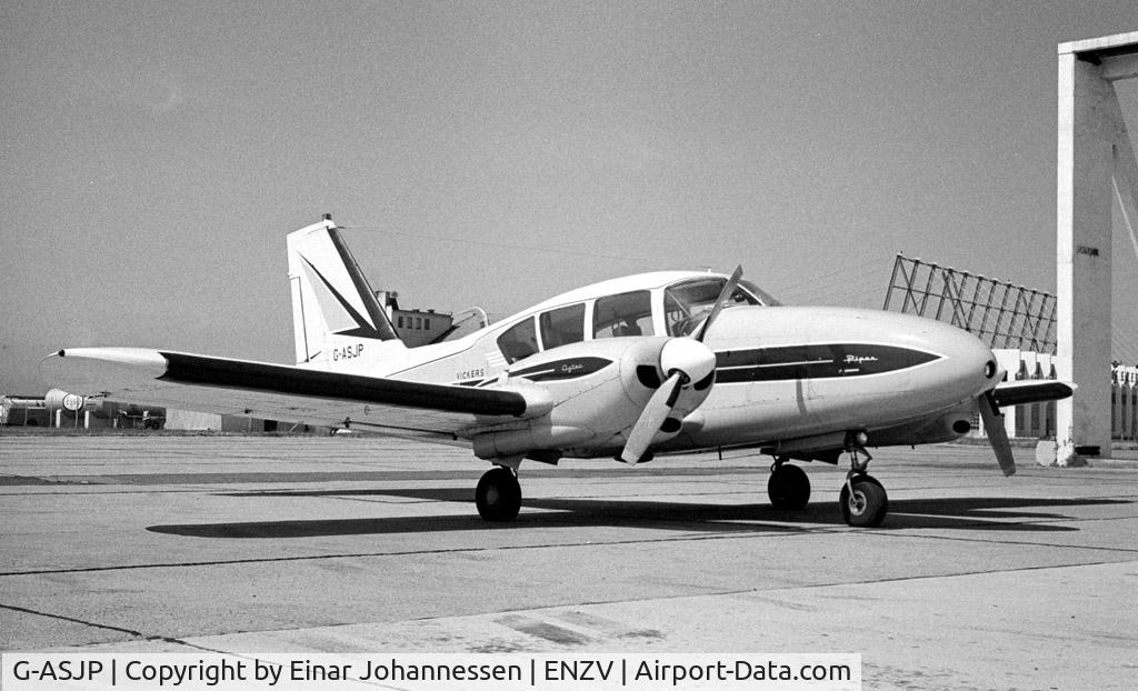 G-ASJP, 1963 Piper PA-23-250 Aztec C/N 27-2364, Owner: Vickers