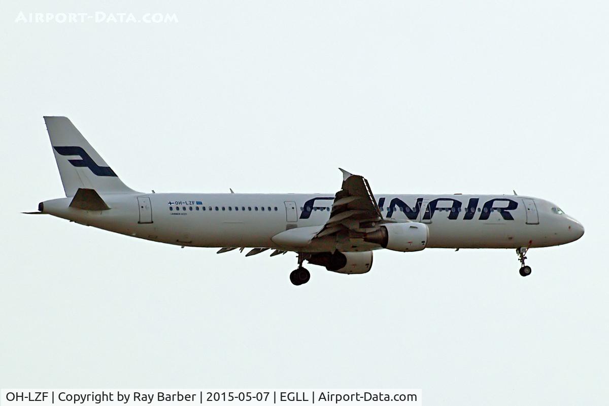 OH-LZF, 2004 Airbus A321-211 C/N 2208, Airbus A321-211 [1478] (Finnair) Home~G 07/05/2015. On approach 27L.
